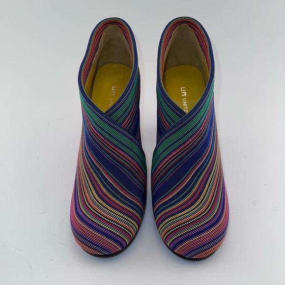 NIB United Nude Fold Hi Multi-Colored Ankle Booties in Fruit Punch, Size 38/8 - Picture 6 of 9